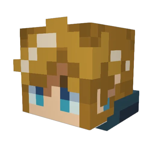 FractalMC Minecraft avatar head, 3D render