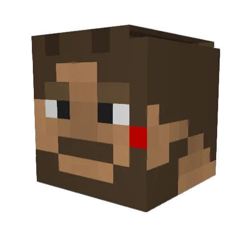 FractalRyft Minecraft avatar head, 3D render