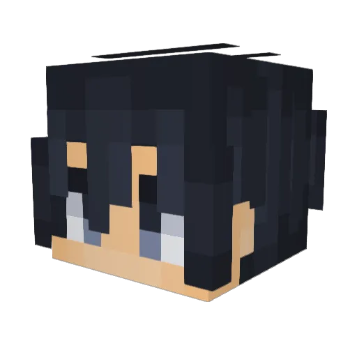 Fractal__ Minecraft avatar head, 3D render