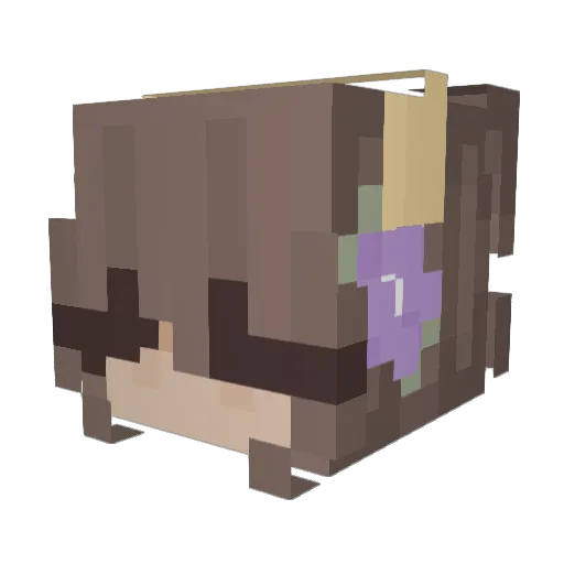 Fractually Minecraft avatar head, 3D render