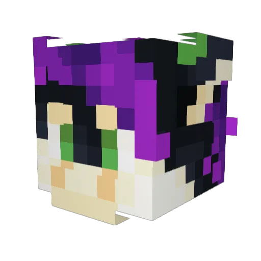 FractureTS Minecraft avatar head, 3D render