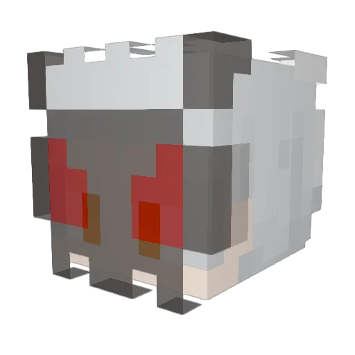 FracturedSpectre Minecraft avatar head, 3D render