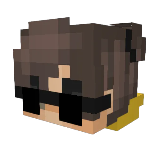 FradFree Minecraft avatar head, 3D render