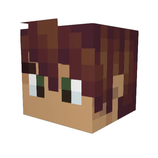 Fradgley Minecraft avatar head, 3D render