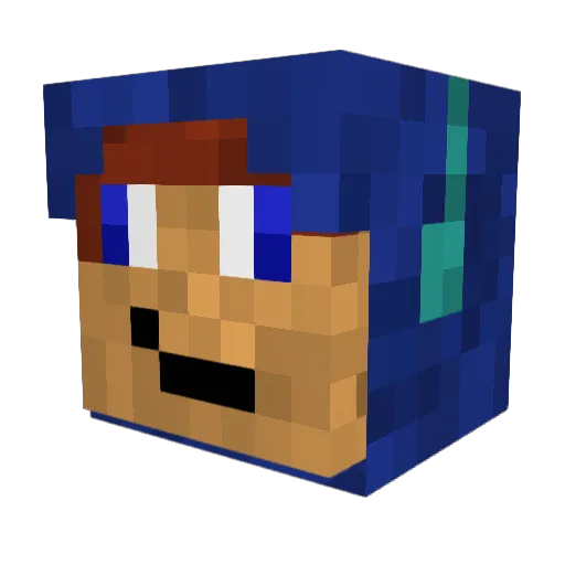 Fraetzchen Minecraft avatar head, 3D render
