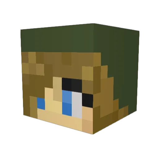 FraeuleinNebel Minecraft avatar head, 3D render