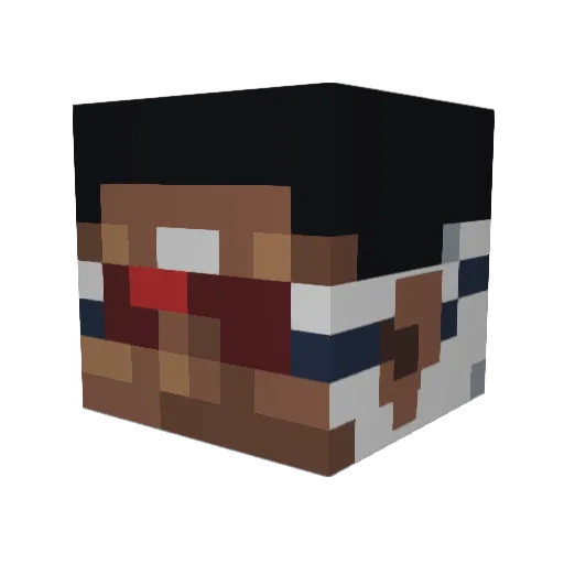 Frafranation Minecraft avatar head, 3D render