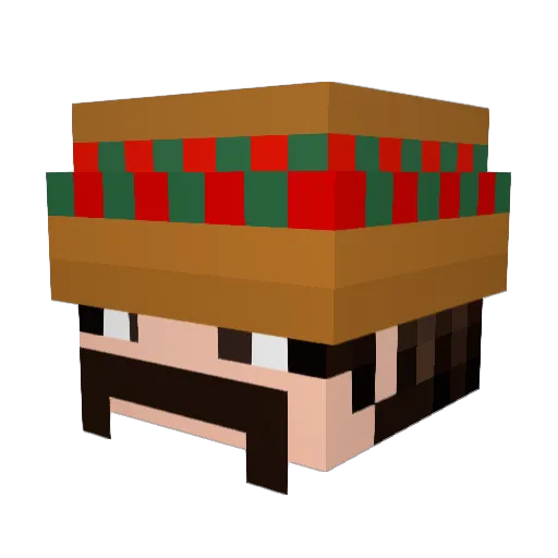Frag0n Minecraft avatar head, 3D render