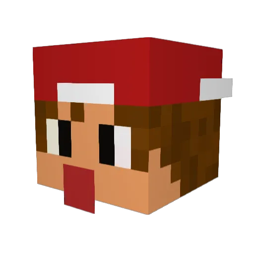 FragOut56Plays Minecraft avatar head, 3D render