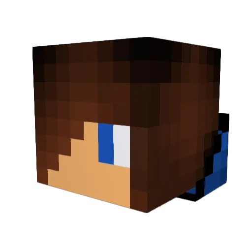 Frag_Jack Minecraft avatar head, 3D render