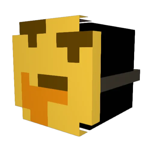 Fraggern Minecraft avatar head, 3D render