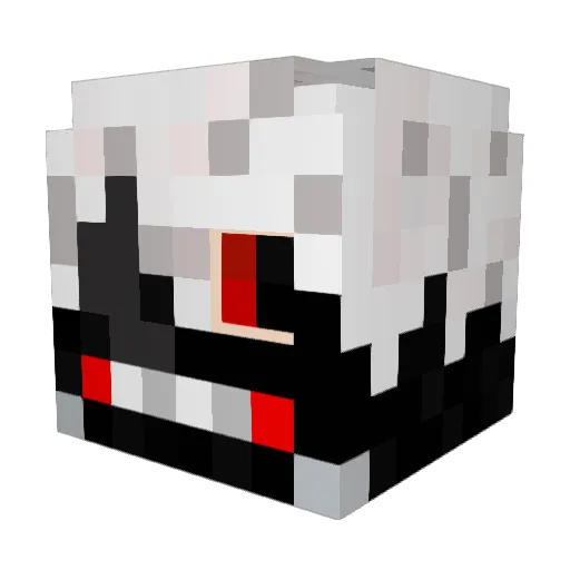 Fraggia Minecraft avatar head, 3D render
