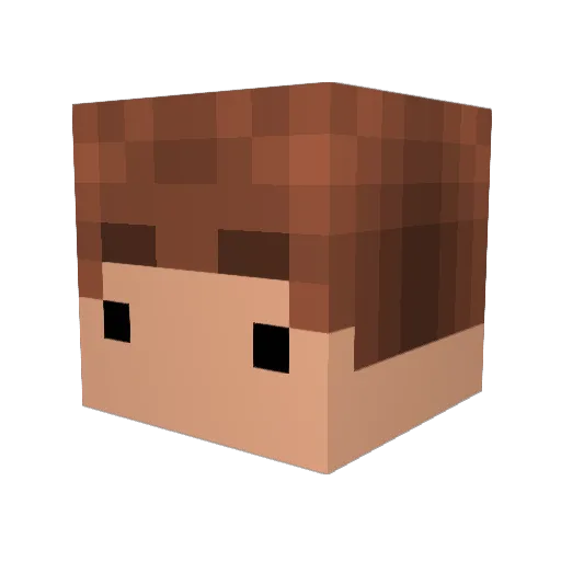 Fraggle1 Minecraft avatar head, 3D render