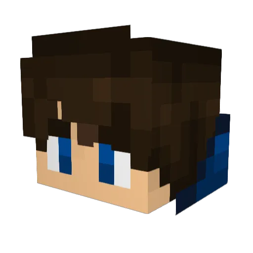 FraggleHD Minecraft avatar head, 3D render