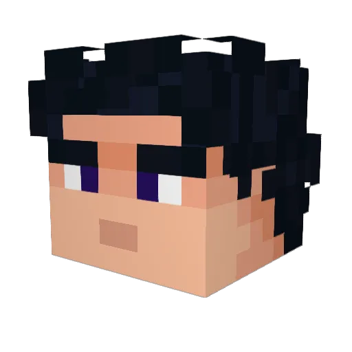 Fraghonk Minecraft avatar head, 3D render