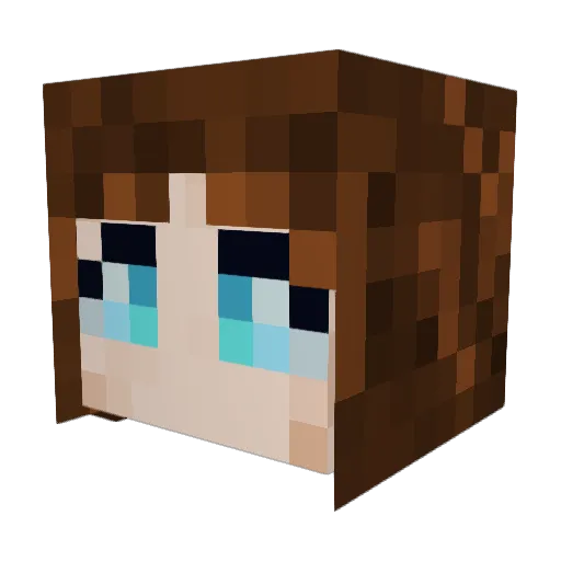 Fragilesub69 Minecraft avatar head, 3D render
