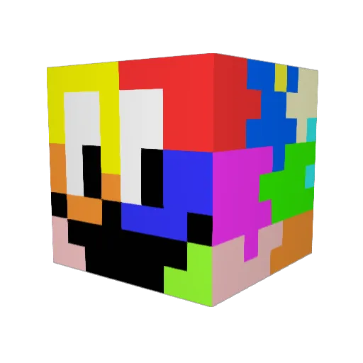 Fragmendal Minecraft avatar head, 3D render