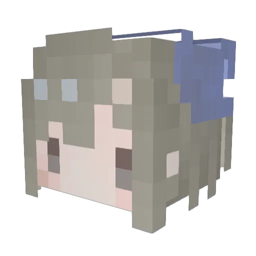 Fragrance0126 Minecraft avatar head, 3D render