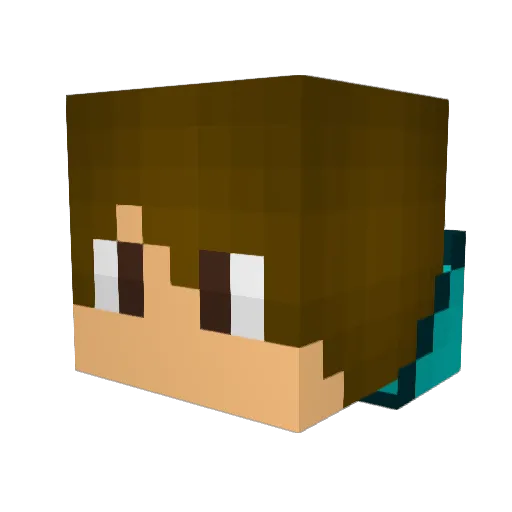 FragstarTV Minecraft avatar head, 3D render