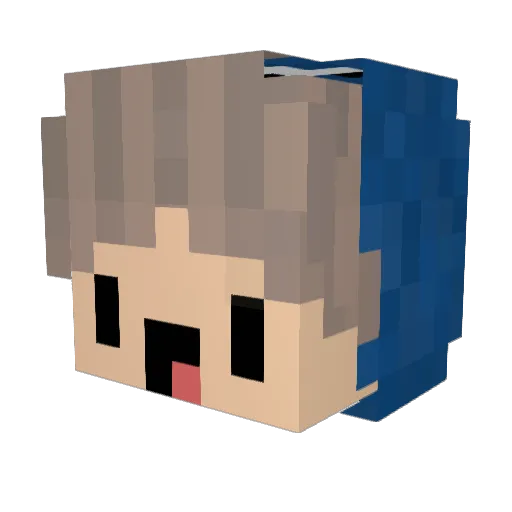 FrailFan17 Minecraft avatar head, 3D render