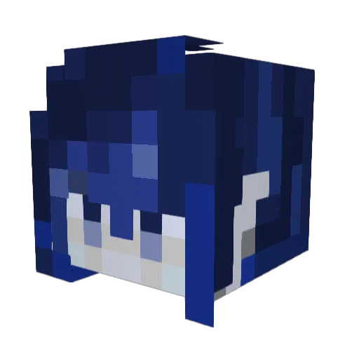 FrailMarz Minecraft avatar head, 3D render