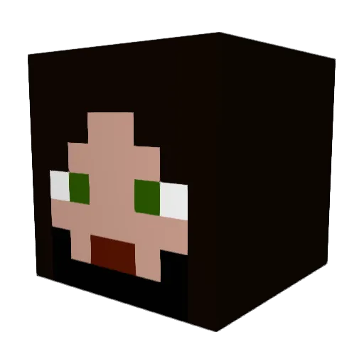 Frajfx Minecraft avatar head, 3D render