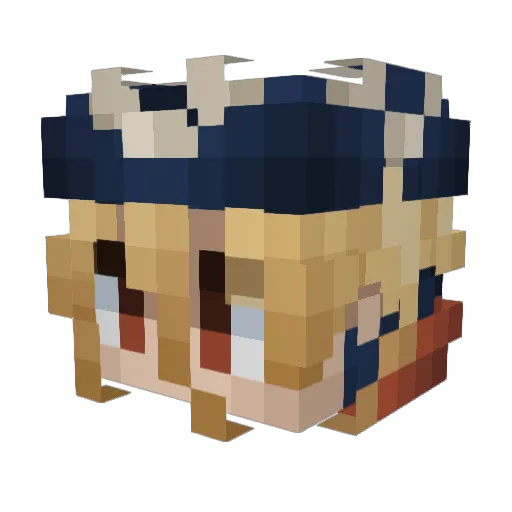 Frajza Minecraft avatar head, 3D render