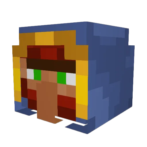 Frakokrol Minecraft avatar head, 3D render