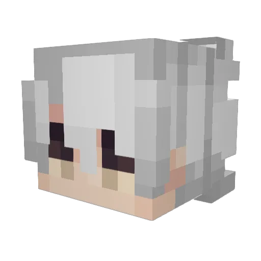 Fral06 Minecraft avatar head, 3D render