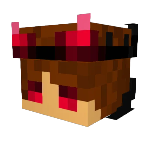 FraltLP Minecraft avatar head, 3D render