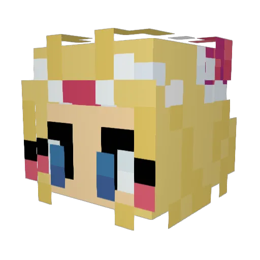 Frambeaus Minecraft avatar head, 3D render