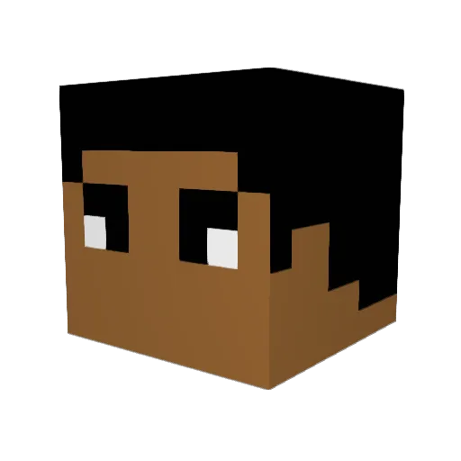 FrameDark Minecraft avatar head, 3D render