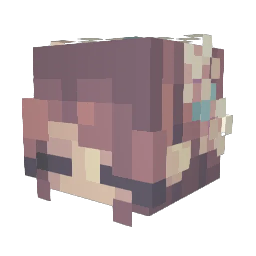 FrameLock Minecraft avatar head, 3D render