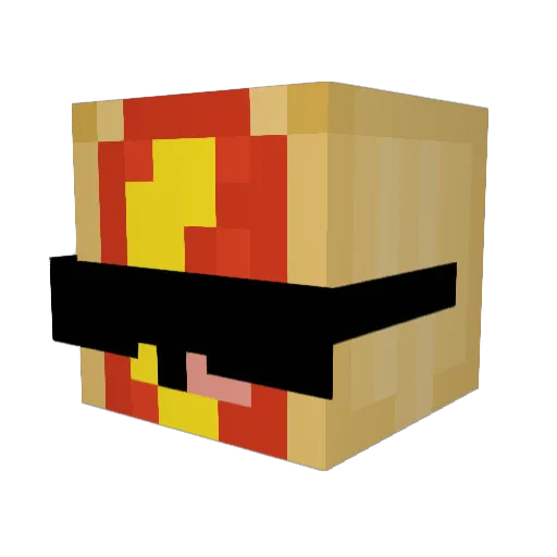 Framerk186 Minecraft avatar head, 3D render