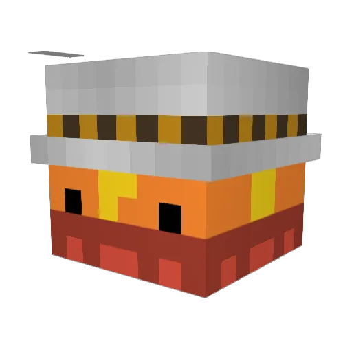 Framontxe Minecraft avatar head, 3D render