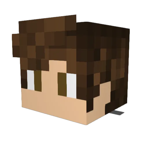 Framore Minecraft avatar head, 3D render