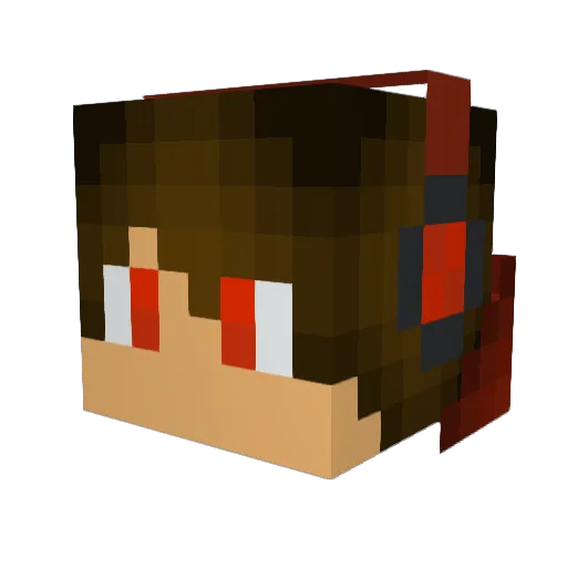 Fran505 Minecraft avatar head, 3D render