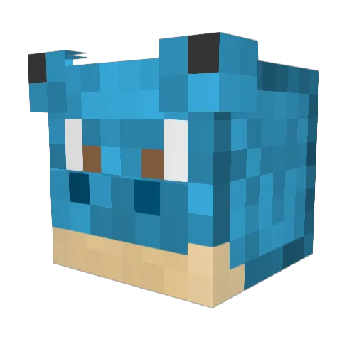 Fran827 Minecraft avatar head, 3D render