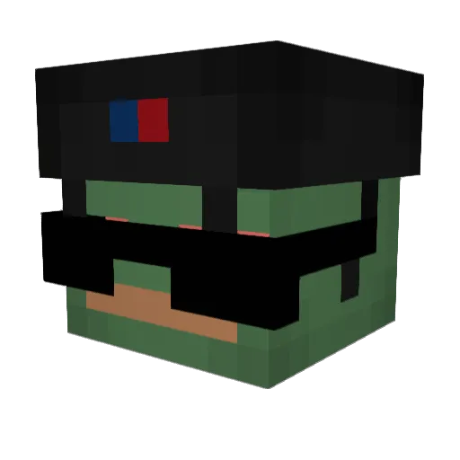 FranBrozic Minecraft avatar head, 3D render