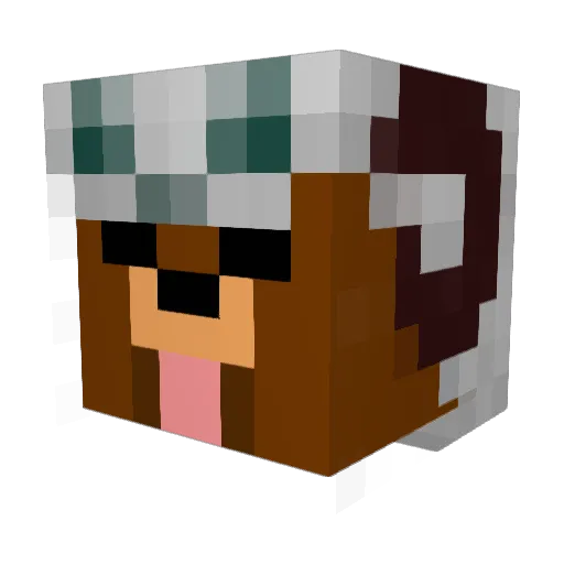 FranCurien Minecraft avatar head, 3D render