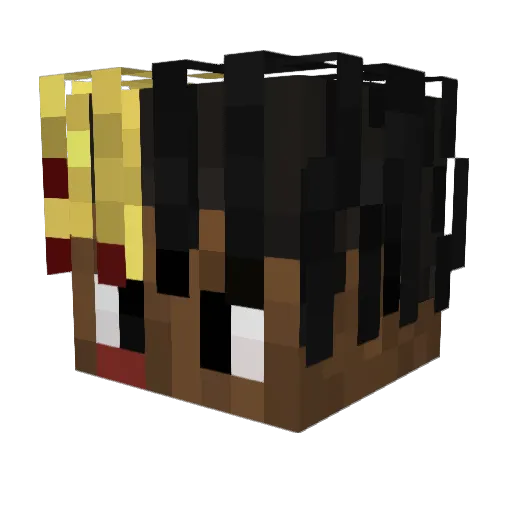 FranHyper Minecraft avatar head, 3D render