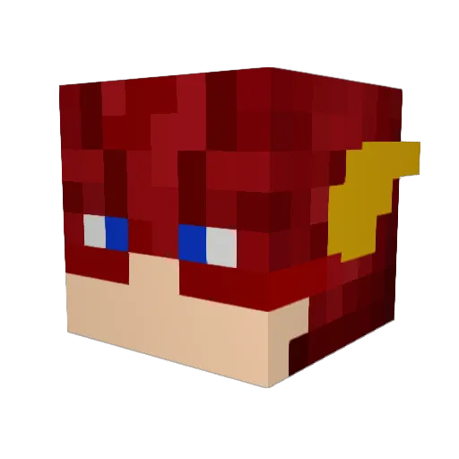 FranMella Minecraft avatar head, 3D render