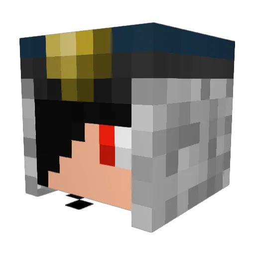 FranNSQ Minecraft avatar head, 3D render