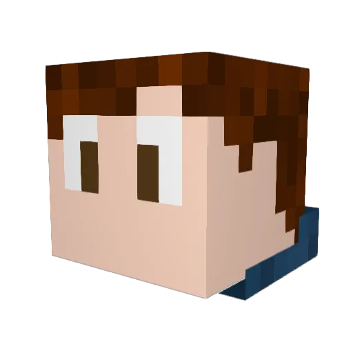 FranOR Minecraft avatar head, 3D render