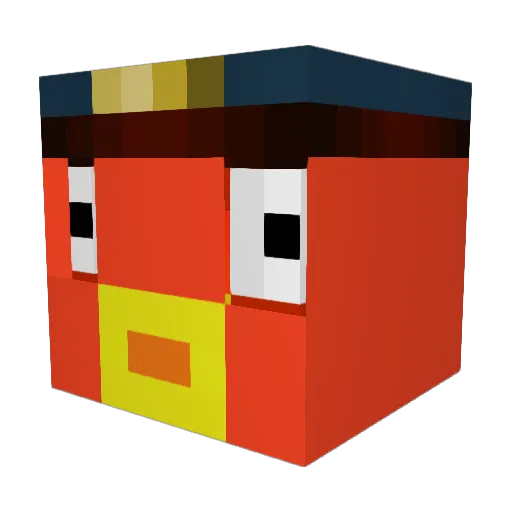 FranTactico Minecraft avatar head, 3D render