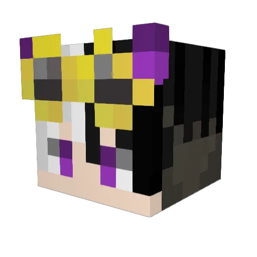 FranVM Minecraft avatar head, 3D render