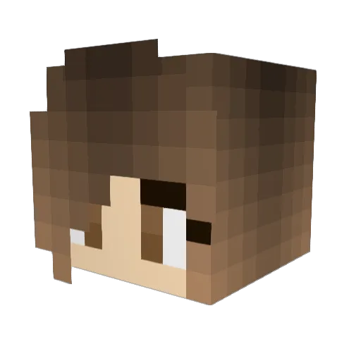 FranWithWeapon Minecraft avatar head, 3D render
