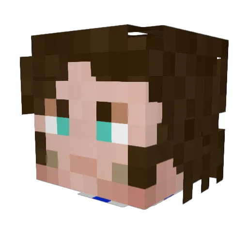 FranZeta Minecraft avatar head, 3D render