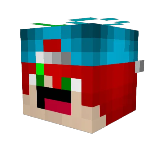 FranaCraft Minecraft avatar head, 3D render