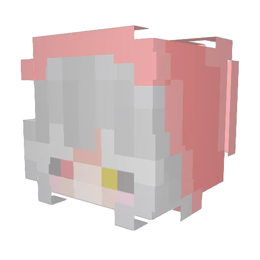 FrancaisRhs Minecraft avatar head, 3D render